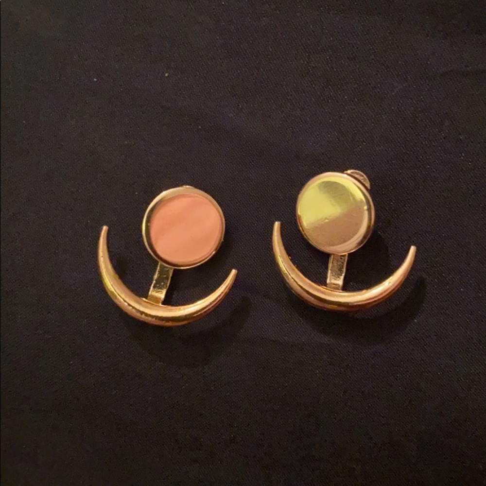 Gold plated stud earrings. Unique